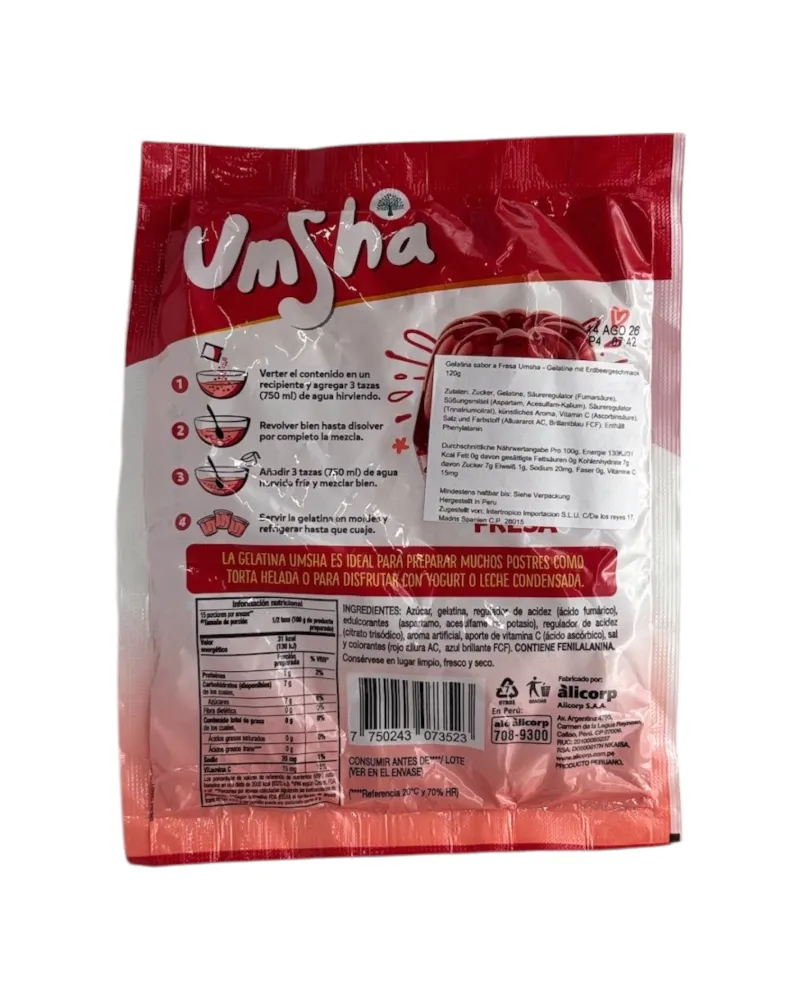 Gelatina de fresa Umhsa 2 Gelatina de fresa Umhsa 2